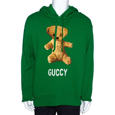 gucci teddy bear hoodie|gucci bear embroidered hoodie.